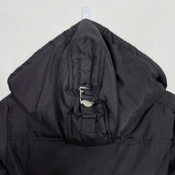 Michael Michael Kors Quilted Parka Jacket XSmall XS Hooded Charcoal Gray Womens - Picture 7 of 11